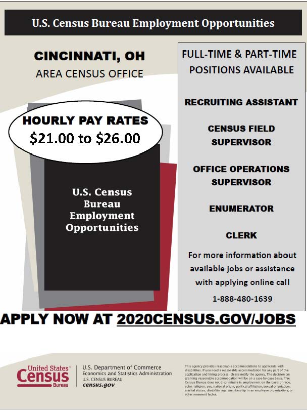 Census Bureau Employment Opportunities > Village of St Bernard, Ohio